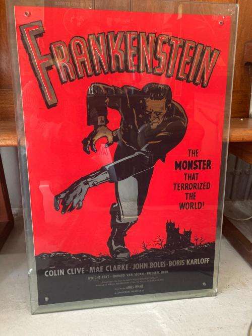 Frankenstein Movie Poster between glass ( 76 x 51 cm )