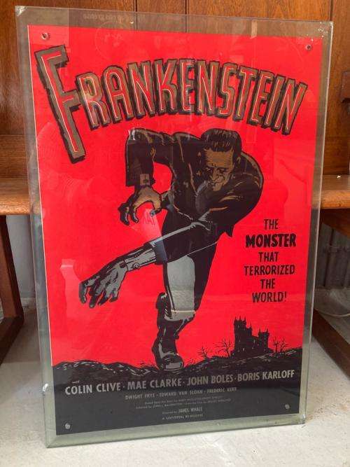 Frankenstein Movie Poster between glass ( 76 x 51 cm )