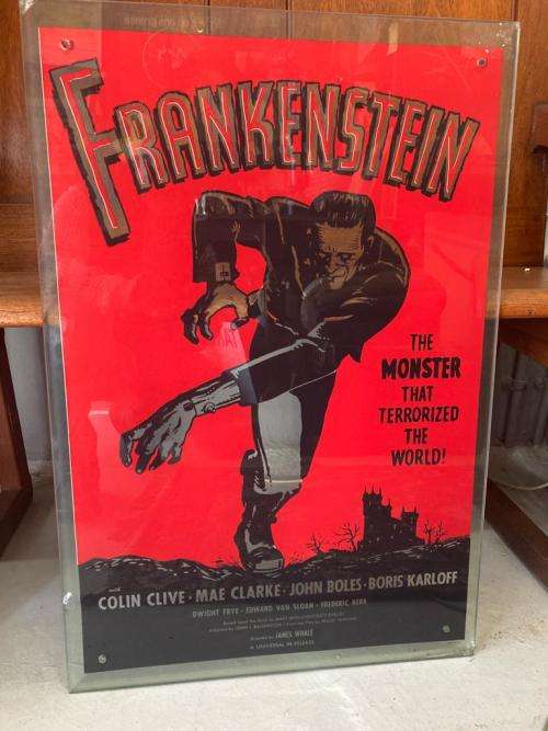 Frankenstein Movie Poster between glass ( 76 x 51 cm )