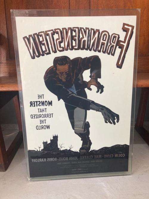 Frankenstein Movie Poster between glass ( 76 x 51 cm )