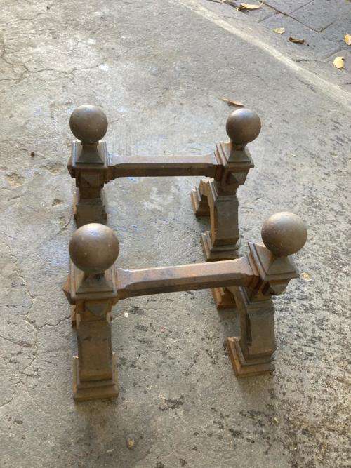 Pair of Cast Iron Firedogs