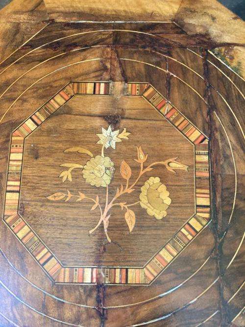 Beautiful Restored Burr Wallnut Worktable