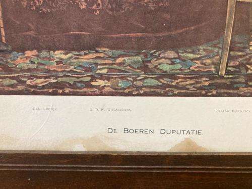 Rare Africana Print: Boere Deputatie ( ( 95 x 57 cm )