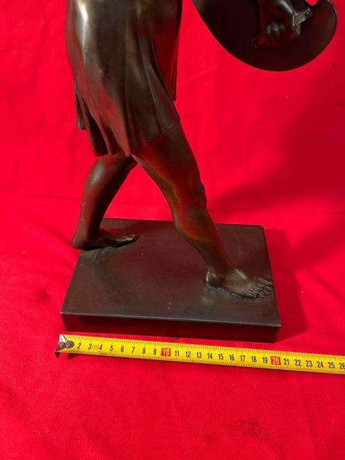 Rare Art Deco pair of Spelter Female Warriors circa 1930`s