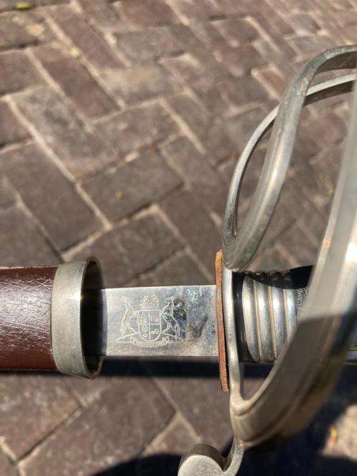 Sword : SAP Ceremonial Sword with Scabbard ( Blade by Solingen , Germany )