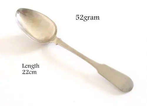 Cape Silver : Rare Cape Silver Tablespoon. Jan Bernardus Beyleveld ( 15 g , 22 cm , circa 1820 )