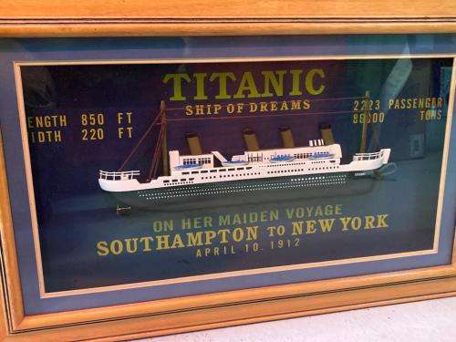 Vintae Style Titanic , Ship of Dreams 3 D Advertising ( 53 x 33 cm )