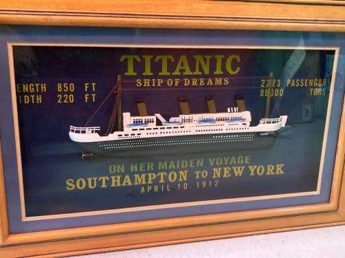 Vintae Style Titanic , Ship of Dreams 3 D Advertising ( 53 x 33 cm )