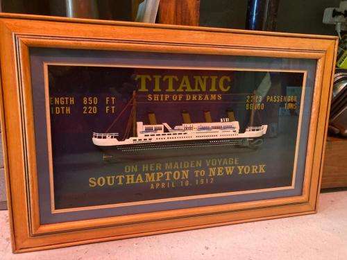 Vintae Style Titanic , Ship of Dreams 3 D Advertising ( 53 x 33 cm )
