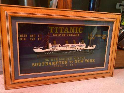 Vintae Style Titanic , Ship of Dreams 3 D Advertising ( 53 x 33 cm )