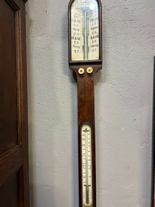 Vintage Rosewood  Barometer , Burmester , Cape Town circa 1860 ( 90 cm )