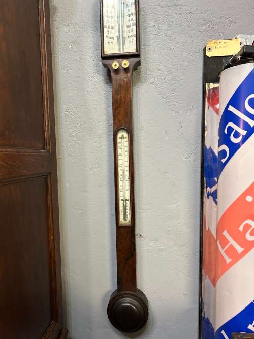 Vintage Rosewood  Barometer , Burmester , Cape Town circa 1860 ( 90 cm )