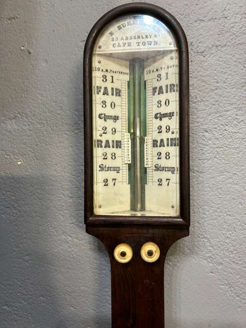 Vintage Rosewood  Barometer , Burmester , Cape Town circa 1860 ( 90 cm )