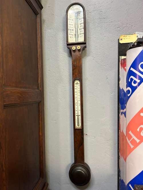 Vintage Rosewood  Barometer , Burmester , Cape Town circa 1860 ( 90 cm )