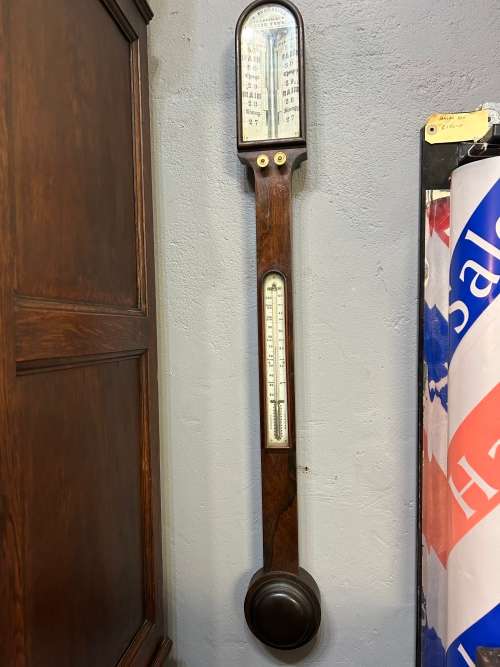 Vintage Rosewood  Barometer , Burmester , Cape Town circa 1860 ( 90 cm )