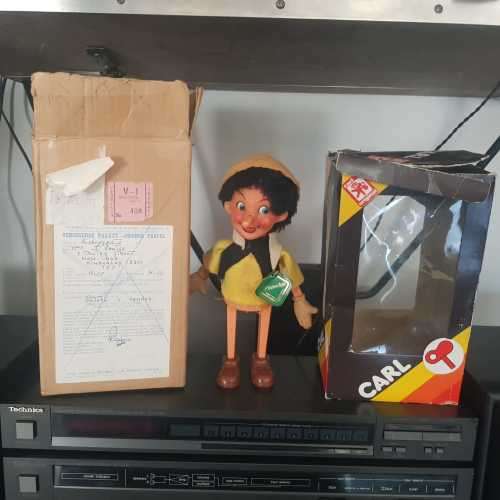 Original Pinocchio Wind up Figurine in box ( 23 cm ) by Carl Germany