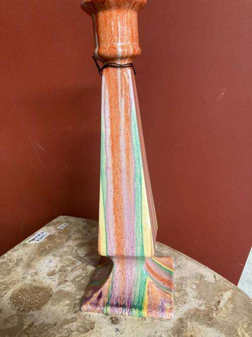 Clarice Cliff Candelstic Delicia Pattern ( 30 cm )
