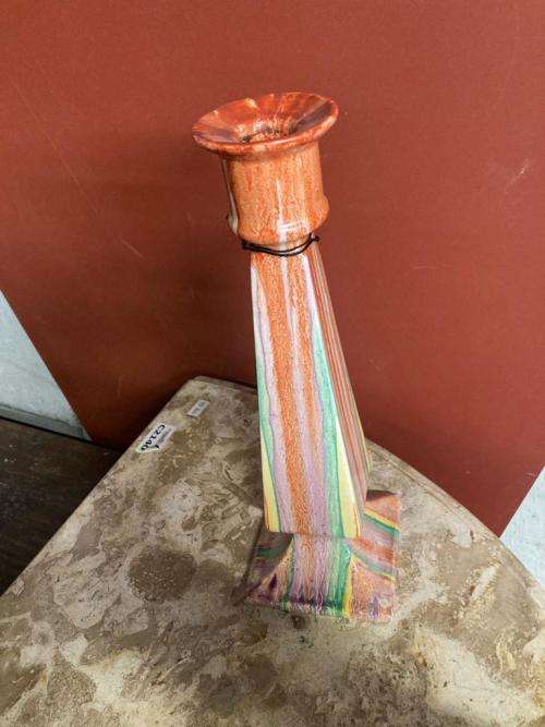 Clarice Cliff Candelstic Delicia Pattern ( 30 cm )