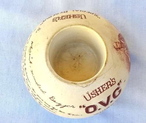 Boer War Era : Rare Ushers Whiskey Match Striker ( 8.5 diameter , 7 cm high)