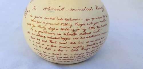 Boer War Era : Rare Ushers Whiskey Match Striker ( 8.5 diameter , 7 cm high)