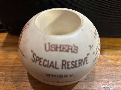 Boer War Era : Rare Ushers Whiskey Match Striker ( 8.5 diameter , 7 cm high)