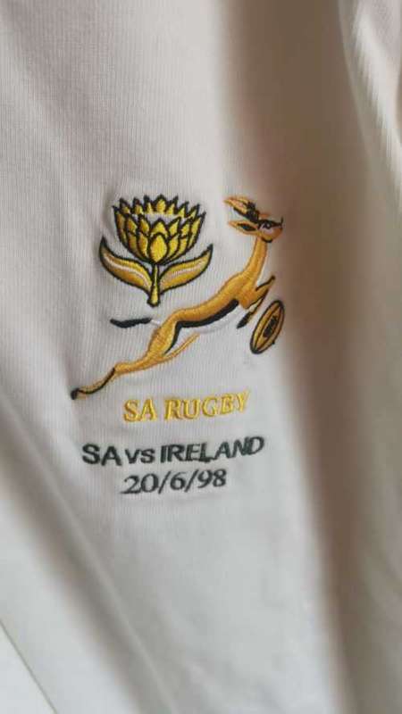 Rugby Players Jersey : Springboks vs Ireland ( 20/06/ 98 ) no 20