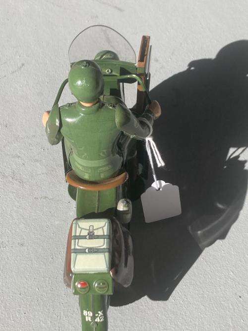 Tinplate Harley Davidson Army Motorcycle ( 24 cm )