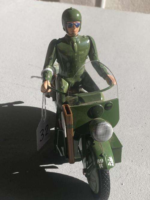 Tinplate Harley Davidson Army Motorcycle ( 24 cm )