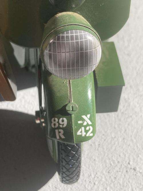 Tinplate Harley Davidson Army Motorcycle ( 24 cm )