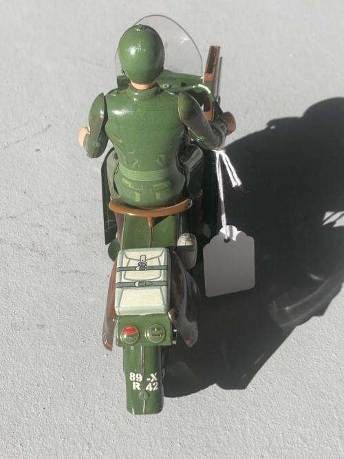 Tinplate Harley Davidson Army Motorcycle ( 24 cm )
