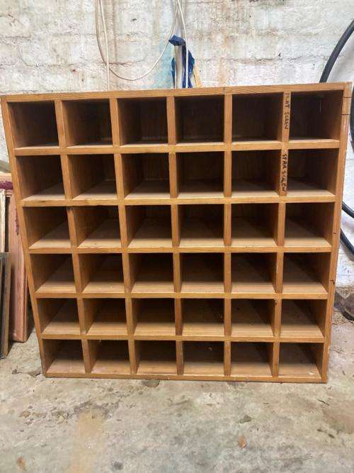 Vintage Oregan Pigeonhole Cabinet ( 78 x 76 x 32 cm )
