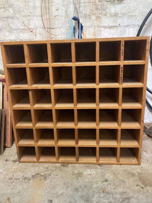 Vintage Oregan Pigeonhole Cabinet ( 78 x 76 x 32 cm )