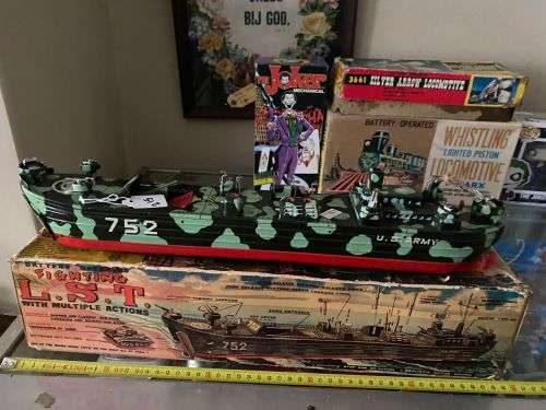 Tinplate War Ship in Original Box.