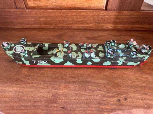 Tinplate War Ship in Original Box.
