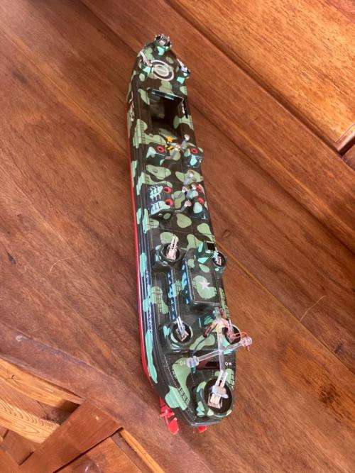 Tinplate War Ship in Original Box.