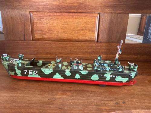 Tinplate War Ship in Original Box.