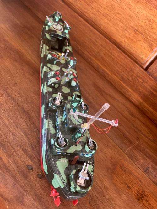 Tinplate War Ship in Original Box.