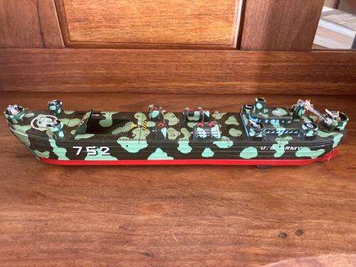 Tinplate War Ship in Original Box.
