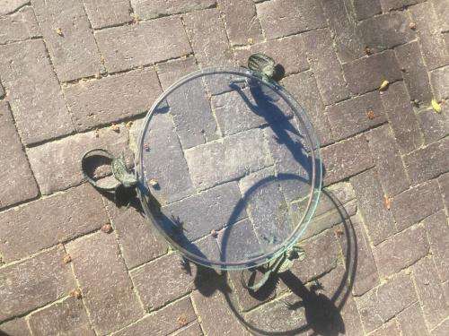 Beautiful Bronze Dragonsand Glass Centerpiece ( 40 cm diameter )