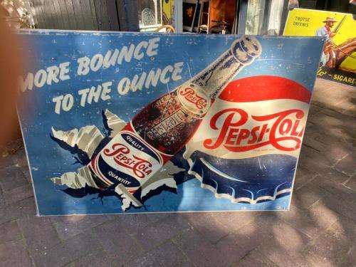 Vintage Tin Pepsi Sign ( 99 x 68 cm )