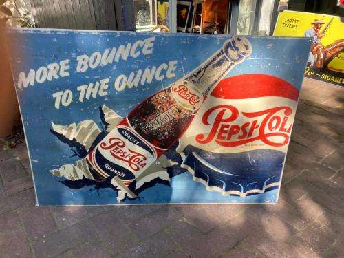 Vintage Tin Pepsi Sign ( 99 x 68 cm )