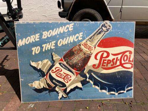 Vintage Tin Pepsi Sign ( 99 x 68 cm )