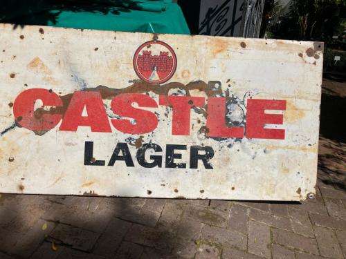 Original Castle Lager Enamel Sign ( 175 x 84 cm )