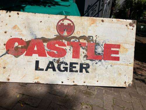 Original Castle Lager Enamel Sign ( 175 x 84 cm )