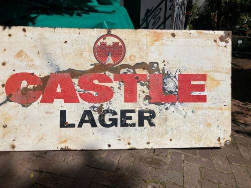 Original Castle Lager Enamel Sign ( 175 x 84 cm )