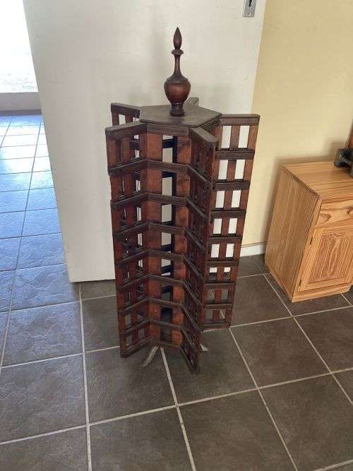 Rare Mahogany Shop Display Postcard Stand ( 115 x 43 cm )