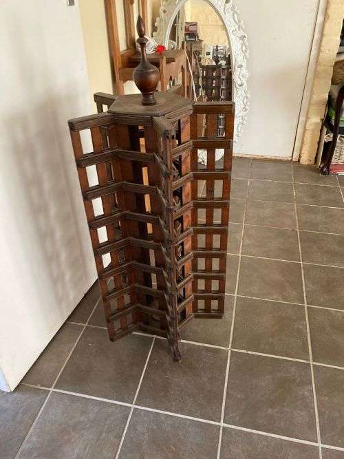 Rare Mahogany Shop Display Postcard Stand ( 115 x 43 cm )