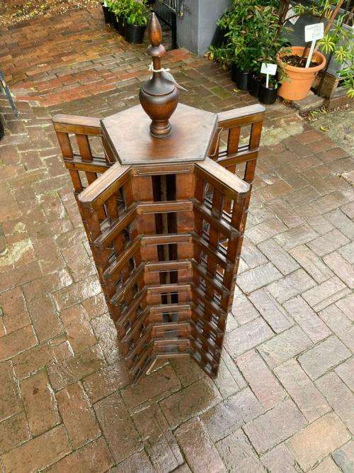 Rare Mahogany Shop Display Postcard Stand ( 115 x 43 cm )