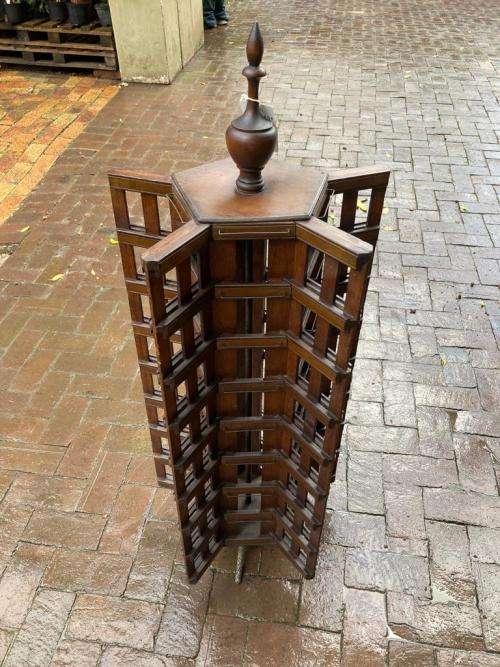 Rare Mahogany Shop Display Postcard Stand ( 115 x 43 cm )