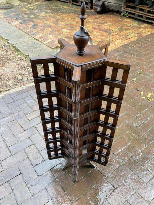 Rare Mahogany Shop Display Postcard Stand ( 115 x 43 cm )